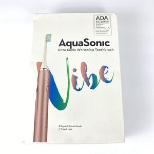 AquaSonic Vibe Series Ultra Sonic Whitening Electric Toothbrush Pink Metallic